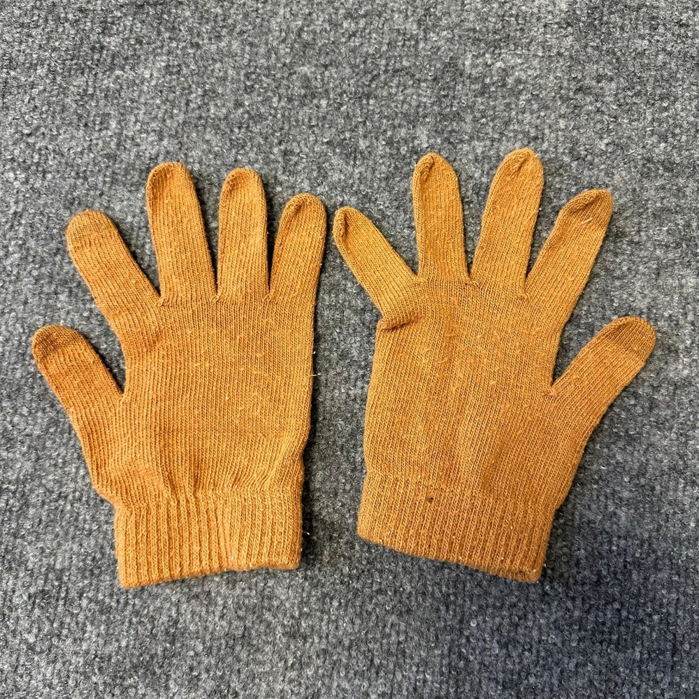 Wild Fable Gloves Womens One Size Orange Knit Stretch Ribbed Cuffs Warm Winter